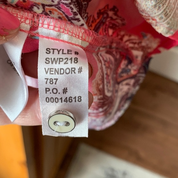 Haggar Pink Paisley Blouse XL - Picture 9 of 11